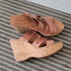 Born Cork Wedge Sandals